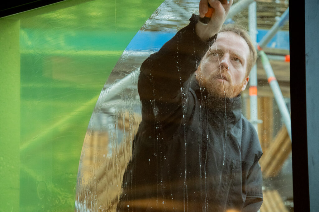 Raamfolie, plaatsing Zoo Planckendael Muizen.