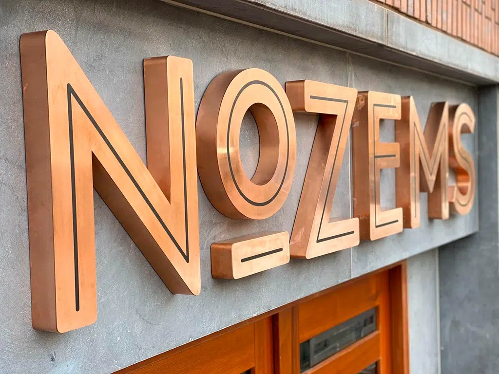 RVS 3D doosletter messing 3D-gevelletters zonder verlichting